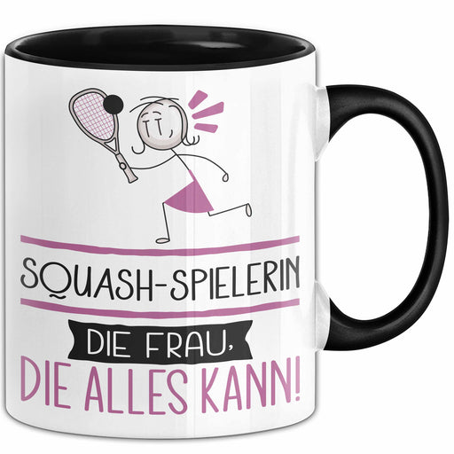 Squash-Spielerin Geschenk Tasse Becher Die Frau Die Allen Kann Geschenkidee für eine Squash-Spielerin Lustig Trendation
