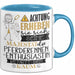 Pferderennen-Enthusiastin Tasse Geschenk Lustiger Spruch Bitte Erheben Sie Sich Seine Majestät Die Pferderennen-Enthusiastin Betritt Den Raum Blau Trendation
