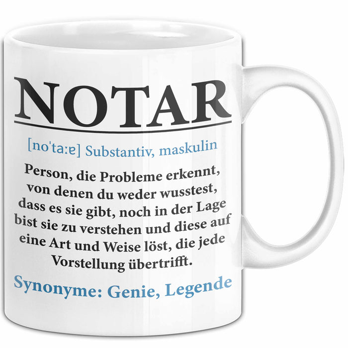 Notar Tasse Geschenkidee Notar Definition Rechtsexperte Weiß Trendation