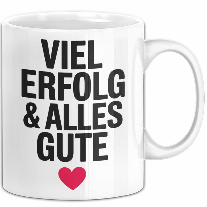 Büroarbeit Kollege Abschied Tasse Geschenk Lustige Geschenkidee Spruch Viel Erfolg Und Alles Gute Weiß Trendation