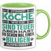 Koch Tasse Geschenk Köche Sind Teuer Lustiger Spruch Geschenkidee Grün Trendation