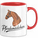 Pferde Tierliebhaber Tasse Geschenk Lustige Geschenkidee Spruch Pferdemädchen Rot Trendation