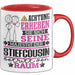 Stiefcousin Geschenk Tasse Lustiger Spruch Erheben Sie Sich Der Stiefcousin Betritt den Raum Rot Trendation
