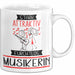 Musikerin Tasse Geschenk Becher Stark Attraktiv Furchtlos Musikerin Lustige Geschenkidee Weiß Trendation