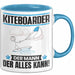 Kiteboarder Tasse Geschenk für Kiteboarder Der Mann Der Alles Kann Geschenkidee zum Geburtstag Blau Trendation