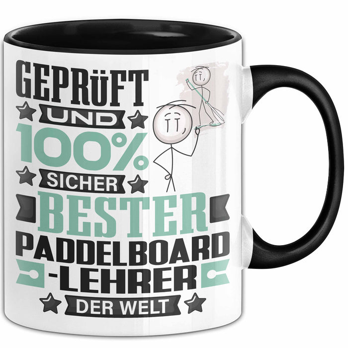 Paddelboard-Lehrer Geschenk Lustiger Spruch für Paddelboard-Lehrer Geschenkidee Bester Paddelboard-Lehrer Der Welt Schwarz Trendation