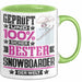 Snowboarder Geschenk Lustiger Spruch für Snowboarder Geschenkidee Bester Snowboarder Der Welt Grün Trendation