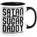 Satan Is My Sugar Daddy Geschenk Tasse Satanisten Kaffee-Becher Schwarz Trendation