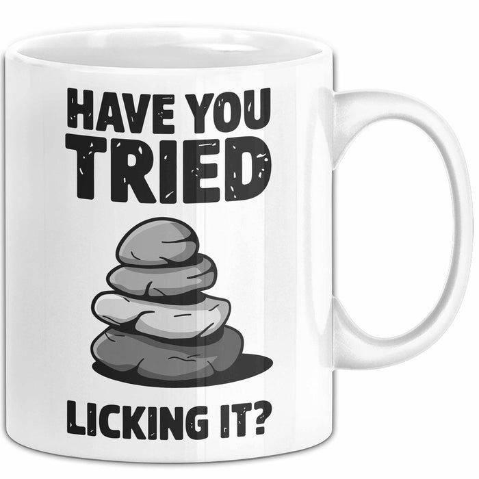 Geologie Liebhaber Geologe Tasse Geschenk Lustige Geschenkidee Spruch Hast Du Versucht Es Zu Lecken Weiß Trendation