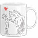 Pferde Tierliebhaber Mädchen Tasse Geschenk Lustige Geschenkidee Spruch Weiß Trendation