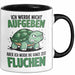 Sarkastische Schildkröte Tierliebhaber Tasse Geschenk Lustige Geschenkidee Spruch Ich Werde Die Ganze Zeit Fluchen Trendation