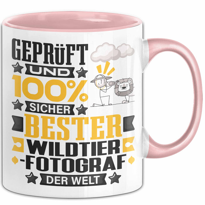 Wildtierfotograf Geschenk Lustiger Spruch für Wildtierfotograf Geschenkidee Bester Wildtierfotograf Der Welt Rosa Trendation