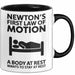 Physiker Tasse Geschenk Newtons Erstes Bewegungsgesetz Trendation
