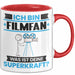 Filmfan Tasse Geschenk für Filmfan Geburtstag Lustiger Spruch Kaffee-Becher Was Ist Deine Superkraft Rot Trendation
