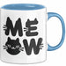 Katzen Tierliebhaber Tasse Geschenk Lustige Geschenkidee Spruch Meow Blau Trendation