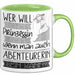 Abenteurerin Tasse Geschenk Spruch Wer Will Schon Prinzessin Sein Wenn Man Auch Abenteurerin Sein Kann Grün Trendation