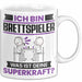 Brettspieler Tasse Geschenk für Brettspieler Geburtstag Lustiger Spruch Kaffee-Becher Was Ist Deine Superkraft Weiß Trendation