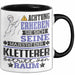 Kletterer Geschenk Tasse Lustiger Spruch Erheben Sie Sich Der Kletterer Betritt den Raum Schwarz Trendation