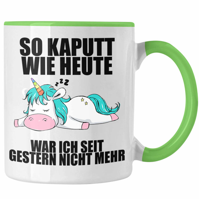Trendation - Lustige Tassen mit Sprüchen Arbeitskollege Geschenk Kollege Mitarbeiter Geschenkidee Grün Trendation