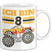 8. Geburtstag Geschenk Tasse Becher Jungs Trucks Geburtstagsgeschenk Ich Bin 8 Weiß Trendation