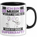 Musikveranstalter Tasse Geschenk für Musikveranstalter Geburtstag Lustiger Spruch Kaffee-Becher Was Ist Deine Superkraft Schwarz Trendation