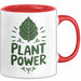 Veganer Tasse Geschenkidee Pflanzenkraft Rot Trendation