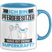 Pferdebesitzer Tasse Geschenk für Pferdebesitzer Geburtstag Lustiger Spruch Kaffee-Becher Was Ist Deine Superkraft Blau Trendation