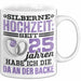 Ehemann Tasse Geschenk 25 Jahre Hochzeitstag Lustiger Spruch Seit 25 Jahren Habe ich den Da an der backe Silberhochzeit Weiß Trendation