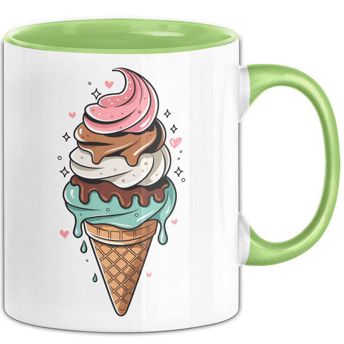 Dessert Fan Tasse Geschenkidee Kuchen und Gebäck Liebhaber Grün Trendation