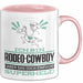 Rodeo-Cowboy Geschenk Tasse Ich Bin Rodeo-Cowboy Aber Sag Doch Einfach Superheld Lustige Geschenkdiee für Rodeo-Cowboy Kaffee-Becher Rosa Trendation
