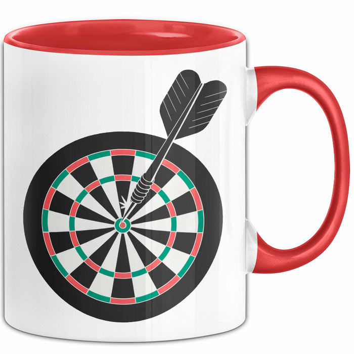 Darts Spieler Tasse Geschenkidee Bullseye Champion Lustiger Geschenkidee Lustig Rot Trendation