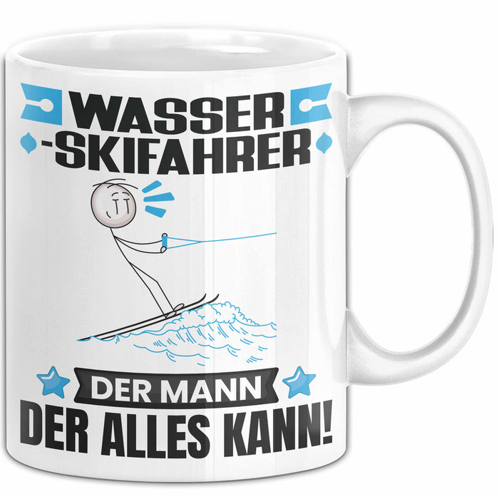 Wasserskifahrer Tasse Geschenk für Wasserskifahrer Der Mann Der Alles Kann Geschenkidee zum Geburtstag Weiß Trendation