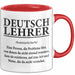 Deutschlehrer Unterricht Tasse Geschenk Lustige Geschenkidee Spruch Deutsch Lehrer Rot Trendation