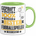 Fußballspieler Geschenk Lustiger Spruch für Fußballspieler Geschenkidee Bester Fußballspieler Der Welt Grün Trendation