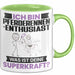 Pferderennen-Enthusiast Tasse Geschenk für Pferderennen-Enthusiast Geburtstag Lustiger Spruch Kaffee-Becher Was Ist Deine Superkraft Grün Trendation