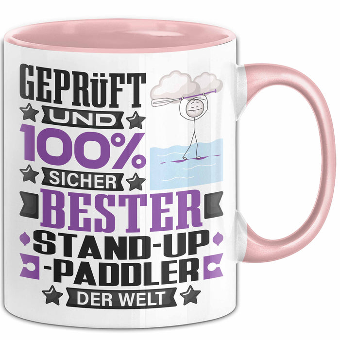 Stand-Up-Paddler Geschenk Lustiger Spruch für Stand-Up-Paddler Geschenkidee Bester Stand-Up-Paddler Der Welt Rosa Trendation