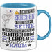 Gleitschirmlehrer Geschenk Tasse Lustiger Spruch Erheben Sie Sich Der Gleitschirmlehrer Betritt den Raum Blau Trendation
