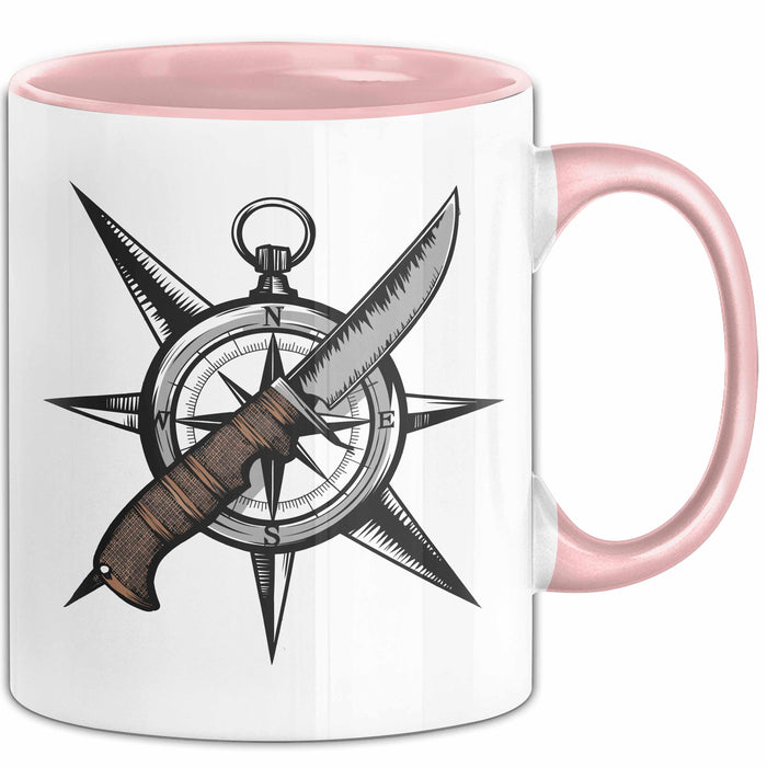 Survivalist Tasse Geschenkidee für Prepper und Outdoor Fans Rosa Trendation
