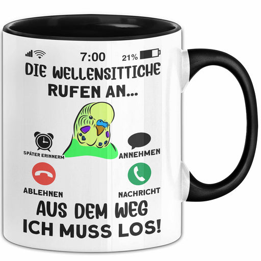 Wellensittich Liebhaber Tasse Geschenk Die Wellensittiche Rufen An Geschenkidee Becher Trendation