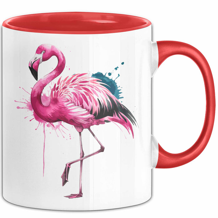 Flamingo Tier Tasse Geschenk Lustige Geschenkidee Spruch Rot Trendation