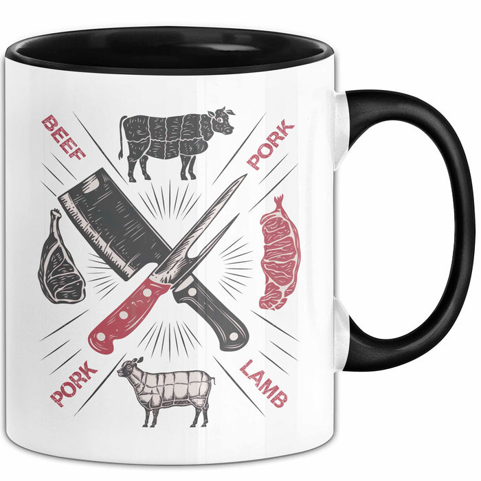 Metzger Tasse Geschenkidee Fleischschneider Lustiger Spruch Geschenkidee Lustig Trendation