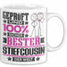 Stiefcousin Geschenk Lustiger Spruch für Stiefcousin Geschenkidee Bester Stiefcousin Der Welt Weiß Trendation