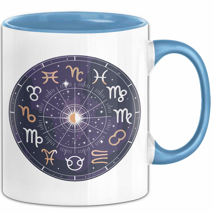 Astrologe Tasse Geschenkidee für Sternzeichen Fans Blau Trendation