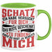 Valentinstag Tasse Geschenk für Ihn Sie Männer Für Paare Freundin Geschenkidee Kaffee-Becher Liebe Schatz Ich Hab Versucht Für Dich Das Geschenk Zu Finden Aber Du Hast Ja Bereits Mich Lustiger Spruch Grün Trendation