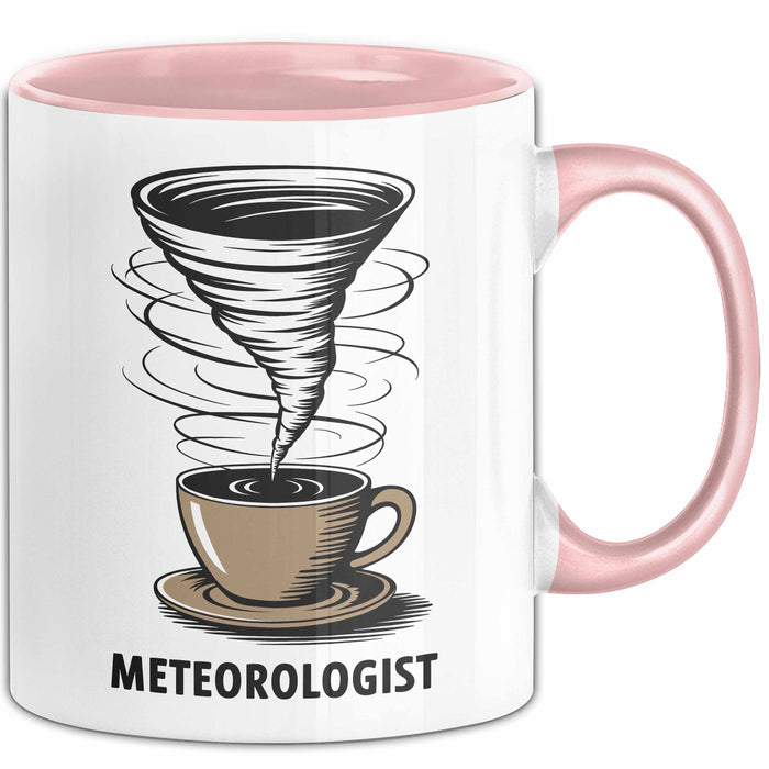 Meteorologe Tasse Geschenkidee für Wetterliebhaber Rosa Trendation