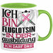 Fluglotsin Ausbildung Start Geschenk Tasse Ich Bin Fluglotsin In Der Ausbildung Ich Darf Das Kaffee-Becher Geschenkidee Grün Trendation