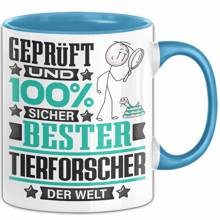 Tierforscher Geschenk Lustiger Spruch für Tierforscher Geschenkidee Bester Tierforscher Der Welt Blau Trendation