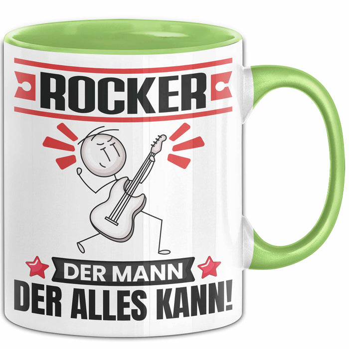 Rocker Tasse Geschenk für Rocker Der Mann Der Alles Kann Geschenkidee zum Geburtstag Grün Trendation