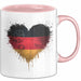 Deutschland Deutschlandflagge Herz Tasse Geschenk Lustige Geschenkidee Spruch Rosa Trendation