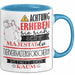 Tierverhaltensforscherin Tasse Geschenk Lustiger Spruch Bitte Erheben Sie Sich Seine Majestät Die Tierverhaltensforscherin Betritt Den Raum Blau Trendation